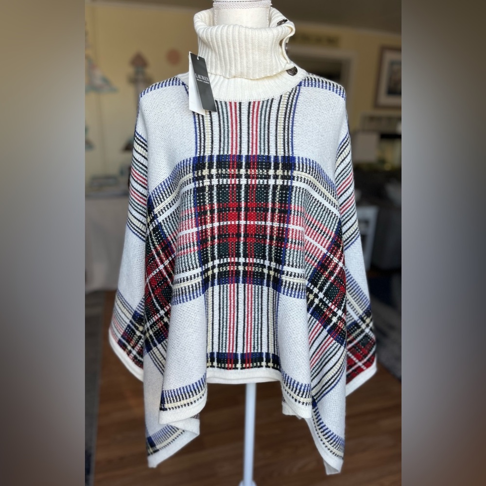 Ralph Lauren Joy Eco Poncho wool cashmere blend